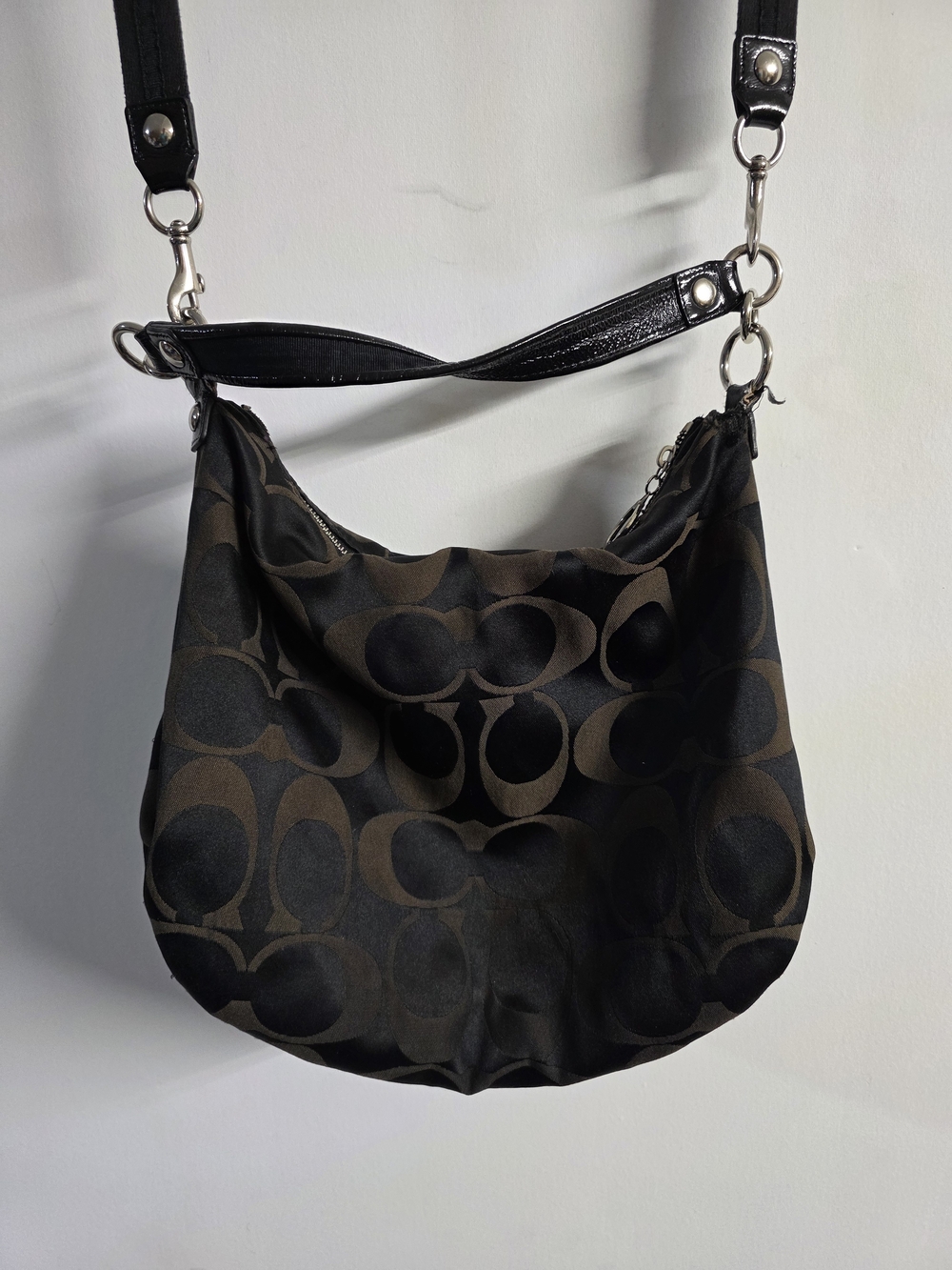 COACH Handbag Poppy Maggie 14570 2way Black Y2K Vintage - Picture 6 of 9